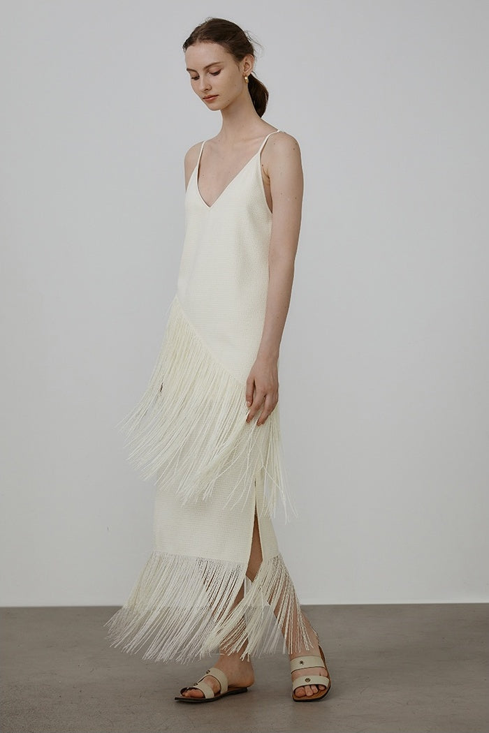 Subtle Elegance Fringe Resort Dress