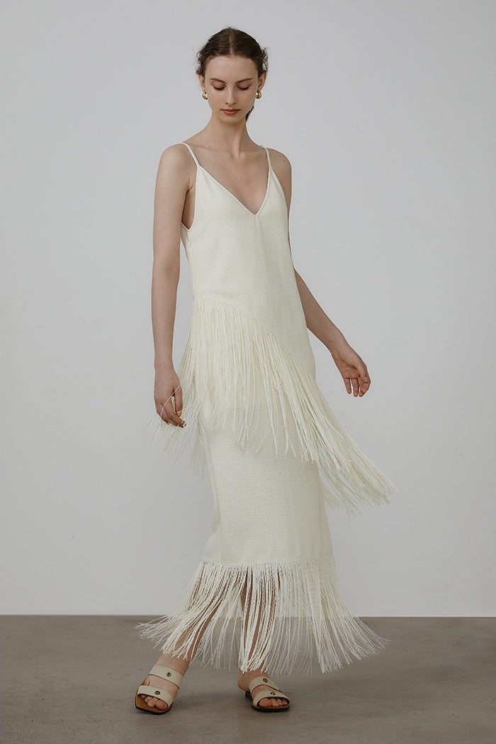 Subtle Elegance Fringe Resort Dress
